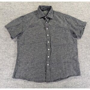 Rodd & Gunn Mens XL Black Pearl 100% Linen Italian Fabric Sport Fit Shirt LP2977